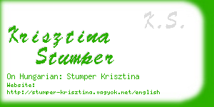 krisztina stumper business card